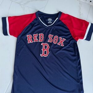 Red Sox Kids Raglan Shirt - Red and Blue